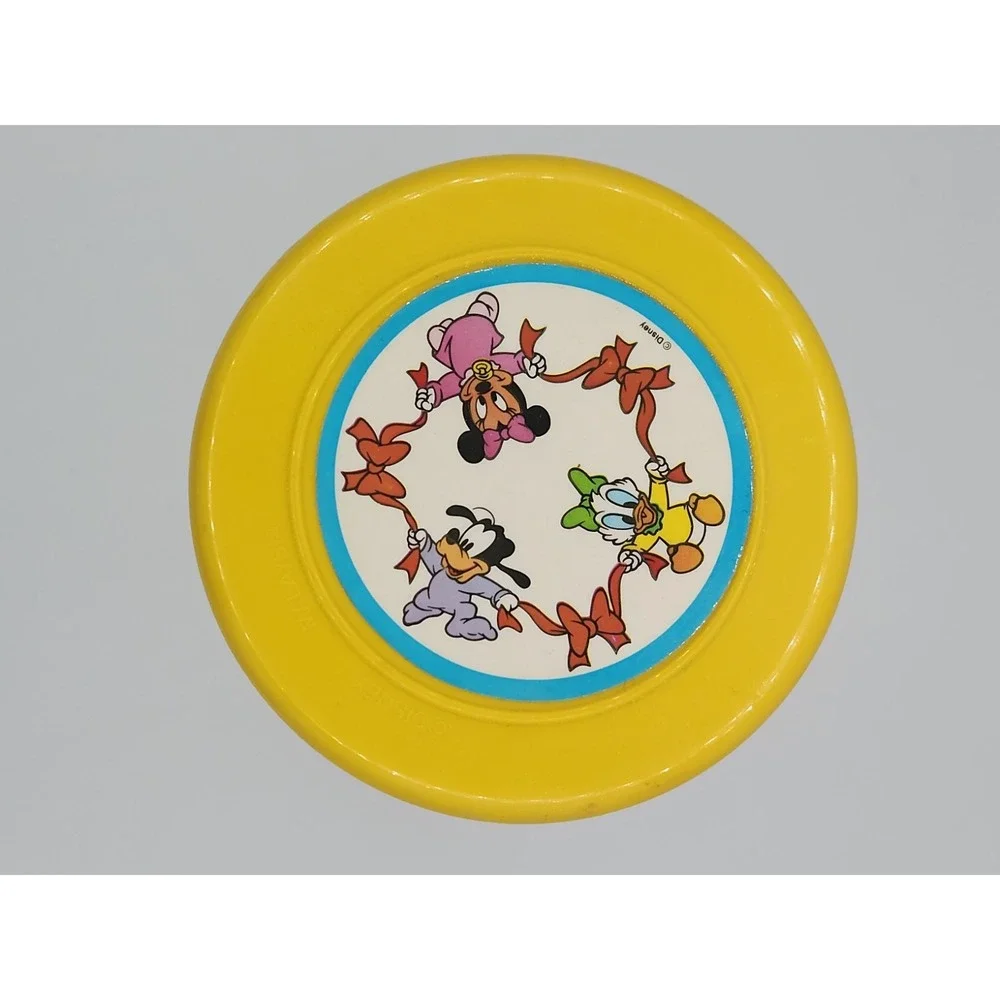 Vintage 1990 Disney Mickey Mouse Donald Duck Flip‎ N Twirl Baby Rattle Toy